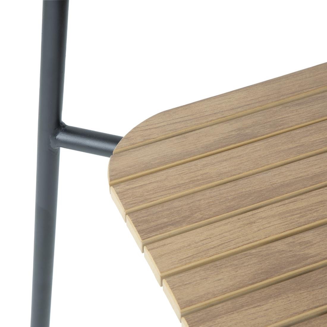 Bolero Santorini Outdoor-Stühle in Holzoptik (4er-Pack)