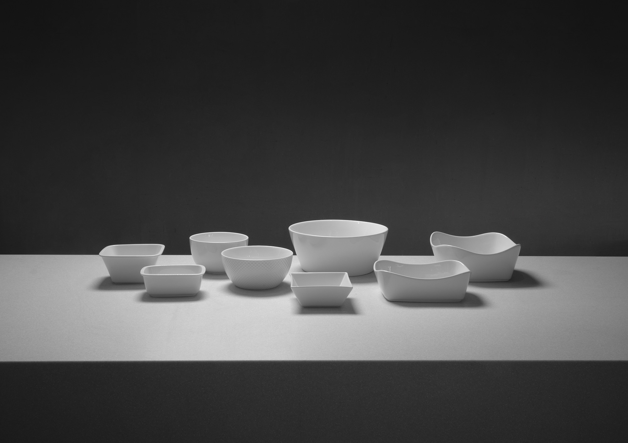 Schaalenset, Ø 24 cm, 2,30 L, Set van 2 stuks, Porselein