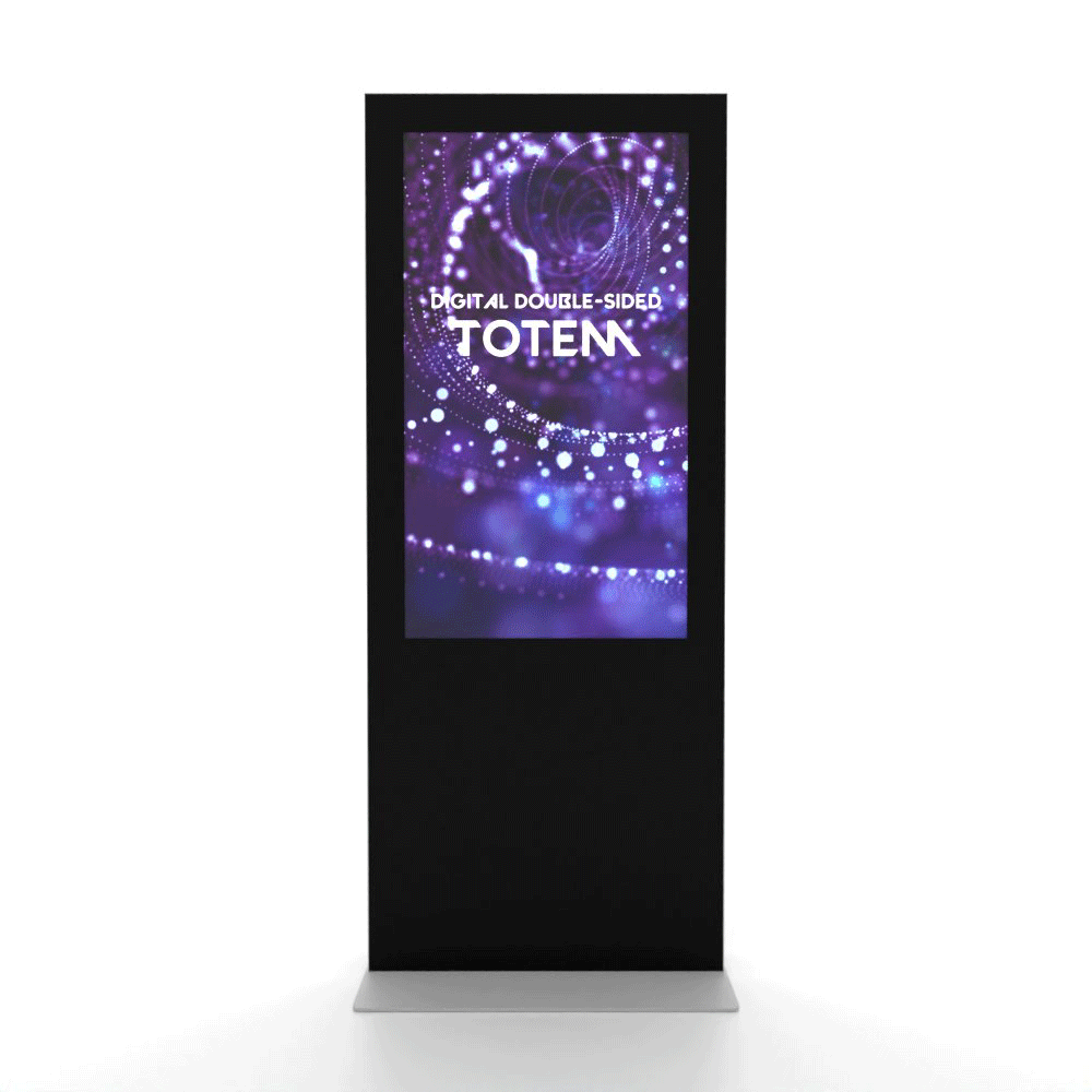 Digitale Infostele Doppelseitig Mit 65" Samsung-Bildschirm und Touch-Folie