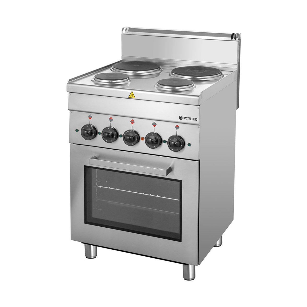 Elektrisch fornuis Serie 600 - 60/60 met elektrische oven en elektrische grill - 4 kookplaten - 12,5 kW