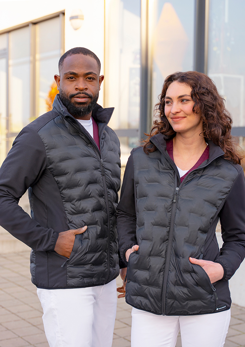 Veste hybride pour hommes  Outdoor-Pro, en matière durable - Noir - L