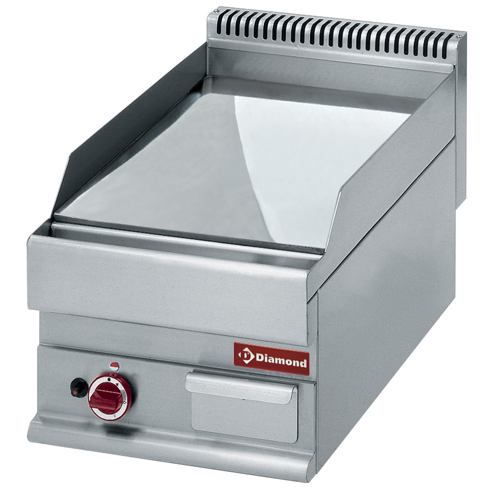 Bakplaat gas glad - Verchroomd - 400x650x(h)280/380mm