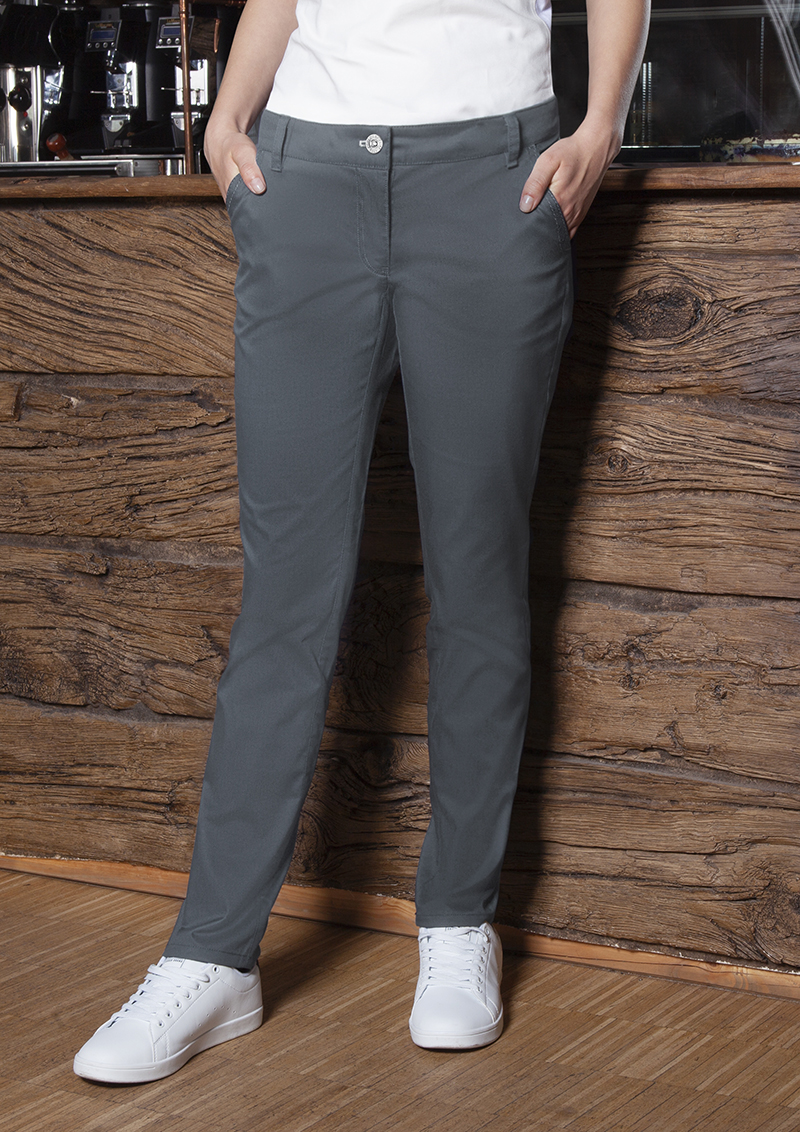 Damen 5-Pocket-Hose Classic-Stretch - Anthrazit - 38