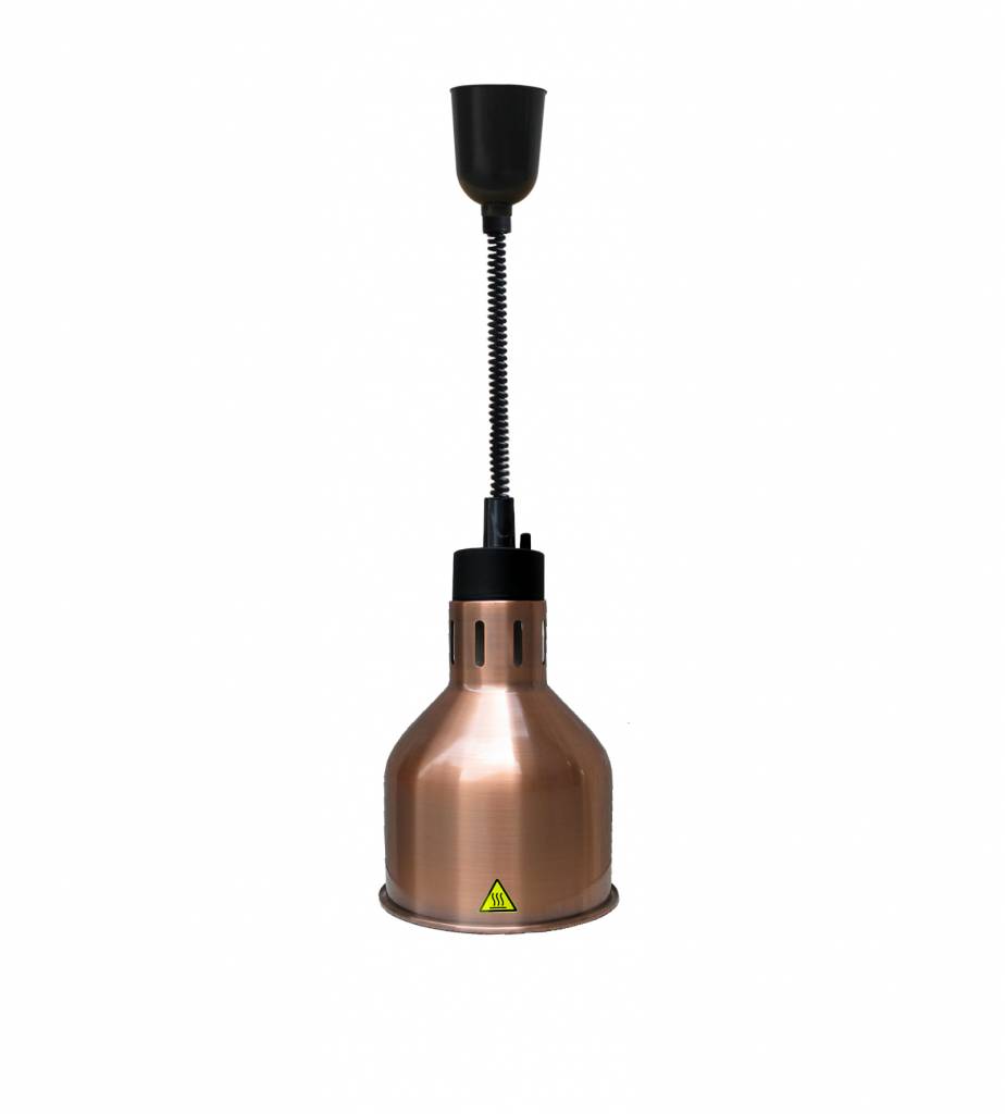 Warmhoudlamp Brons | Verstelbaar Snoer | Ø175x(H)600/1800mm