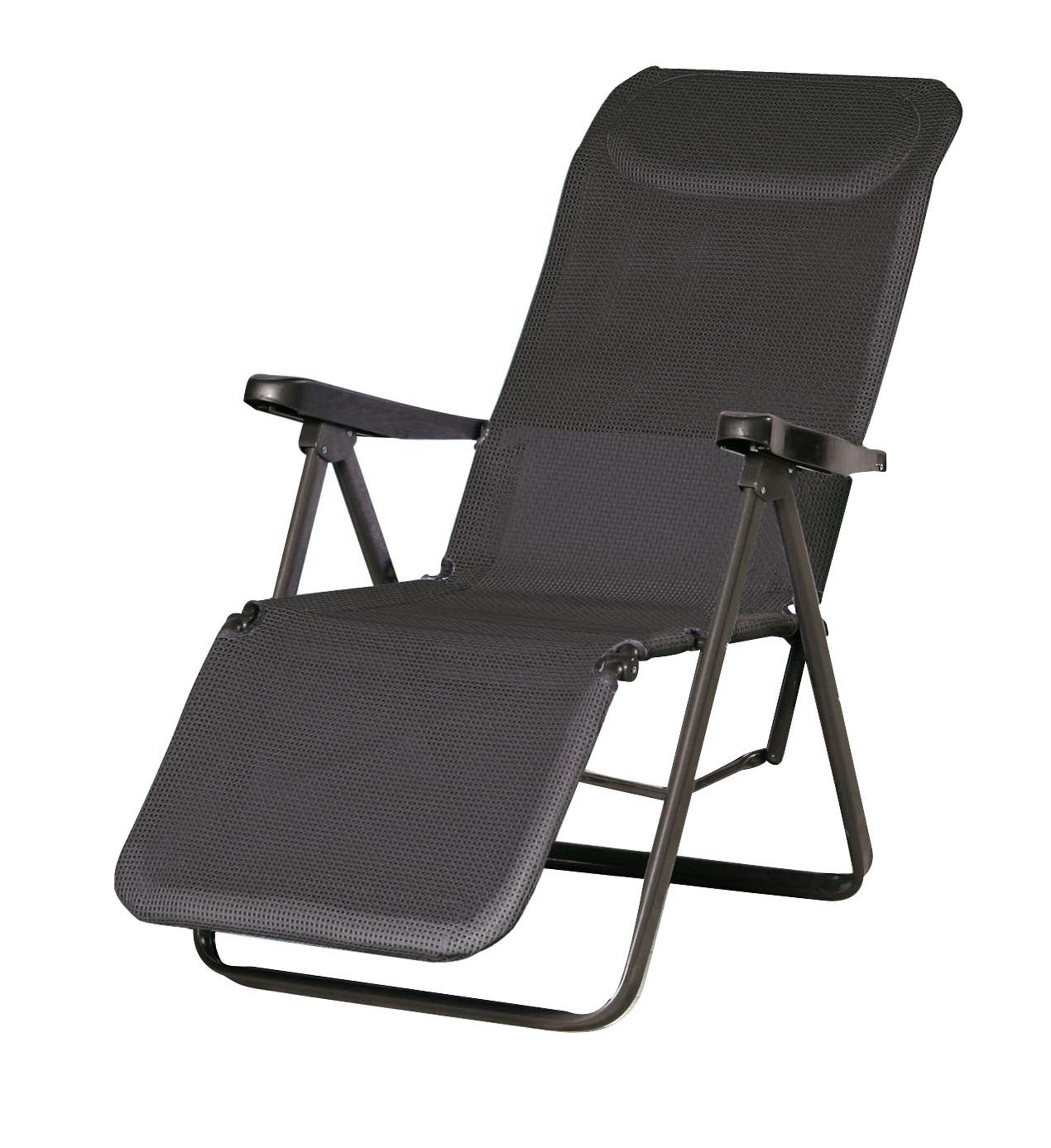 Fauteuil relax multipositions Lugano Anthracite - Noir