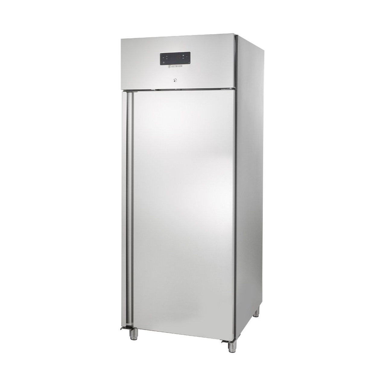 Armoire réfrigérée professionnelle ECO 700 GN 2/1 monobloc, volume de réfrigération 616 litres, 3 clayettes réglables, construction robuste, inox