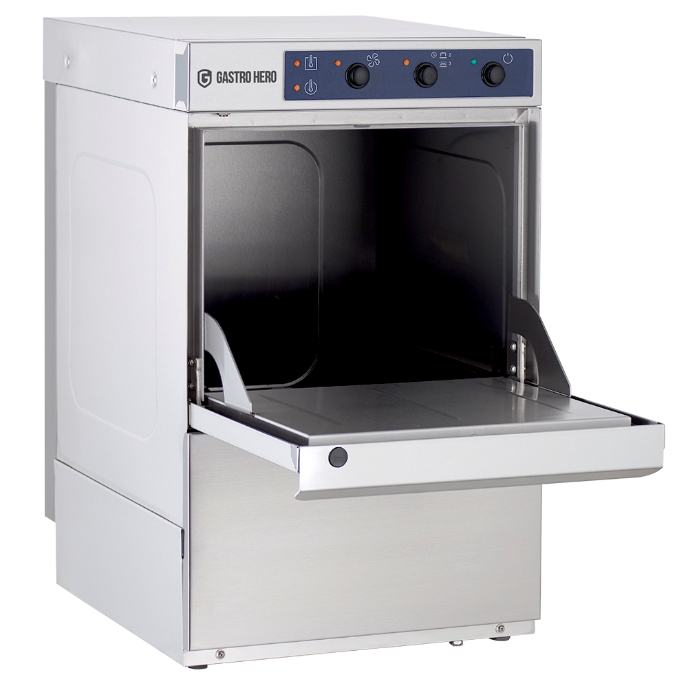 Lave-verres ECO 35x35 cm, avec doseur de détergent et de liquide de rinçage, avec pompe de vidange, fabriqué en Europe, 230 V