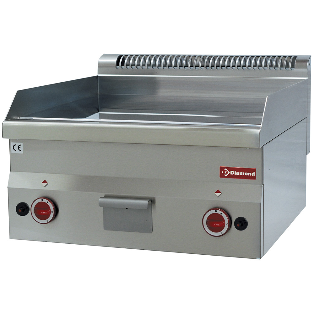 Bakplaat gas glad - Verchroomd - 600x600x(h)280/400mm