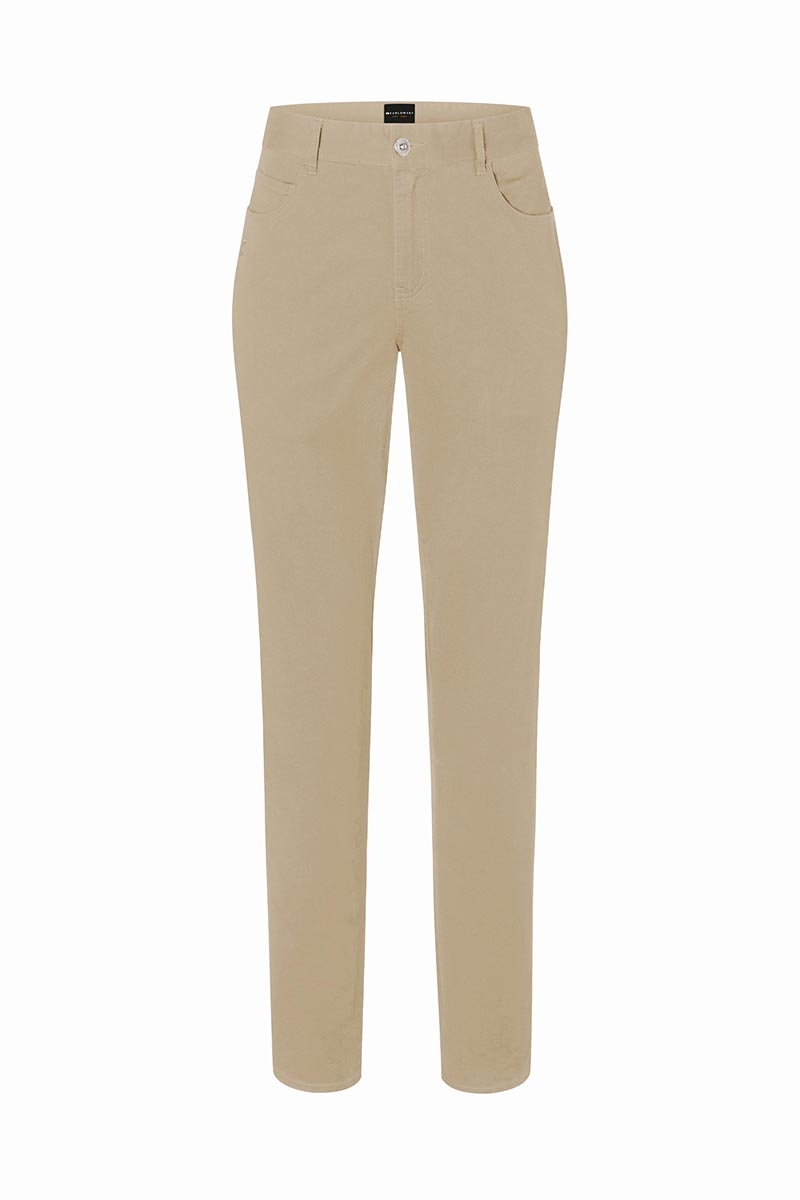 Damen 5-Pocket-Hose Classic-Stretch - Kieselbeige - 42/l