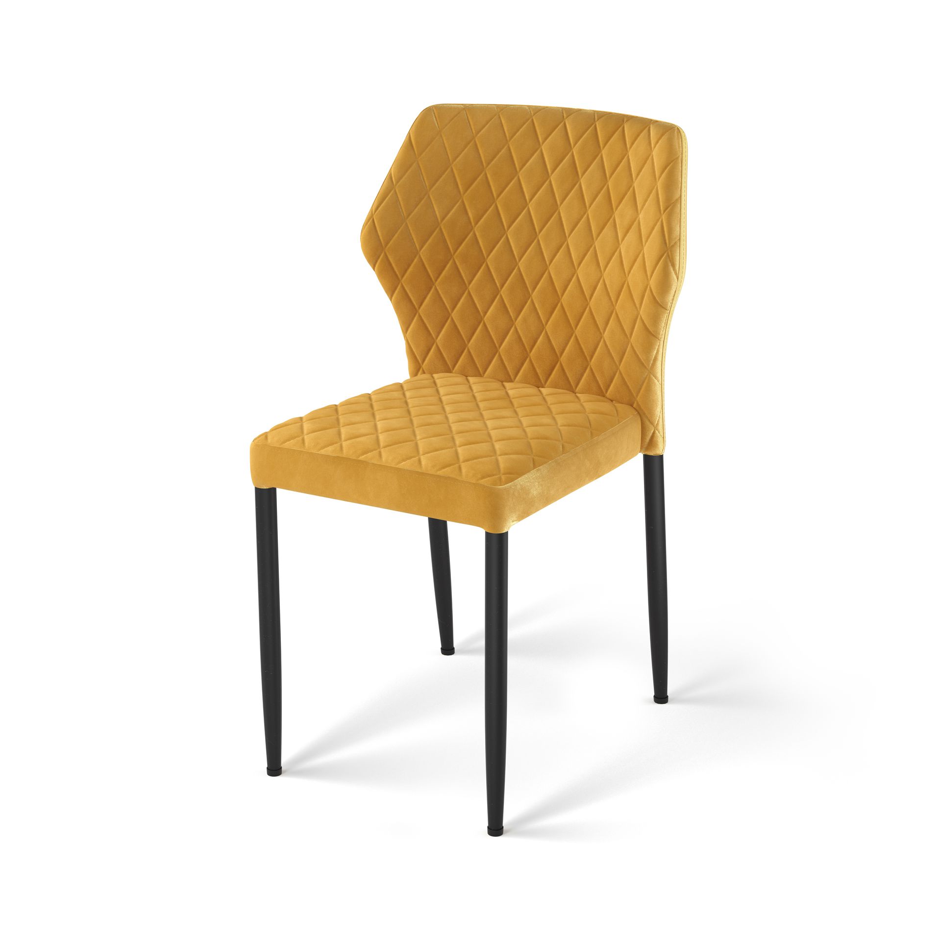 Louis chaise empilable, Jaune, revêtement en velours, ignifuge, 49x57,5x81,5cm (BxTxH), 52005