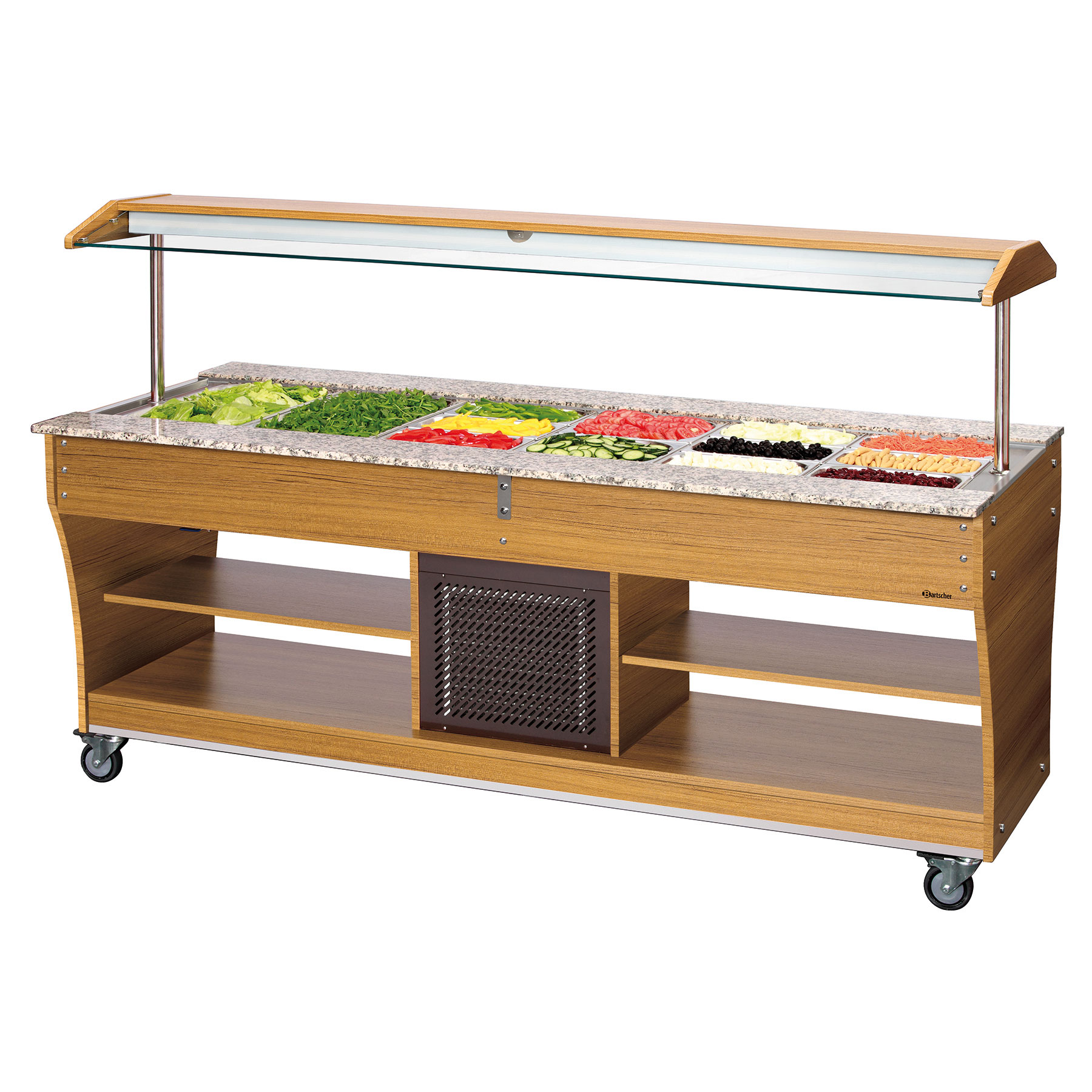 Chariot buffet, froid, 6x 1/1 GN