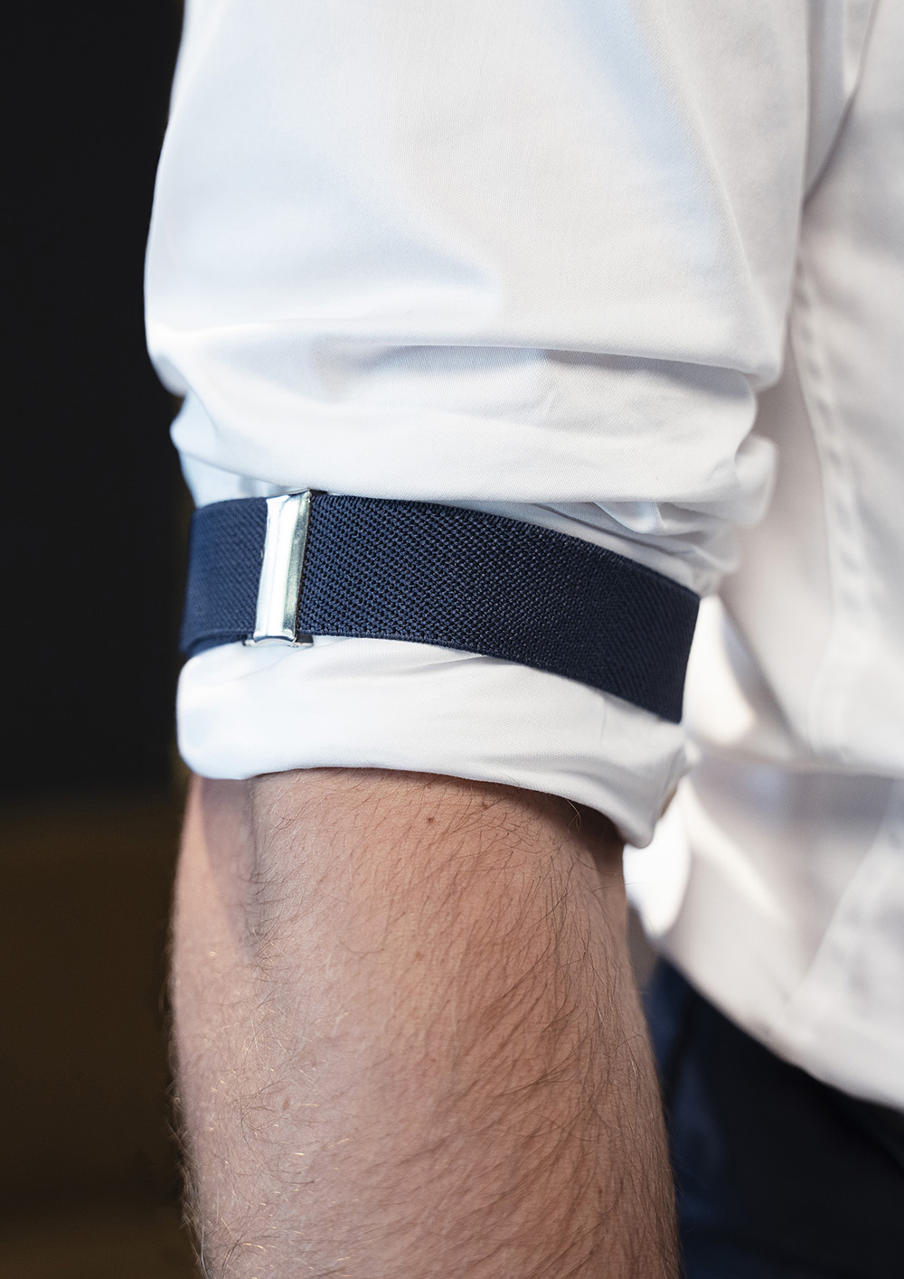 Verstelbare Mouwbandjes - Marineblauw
