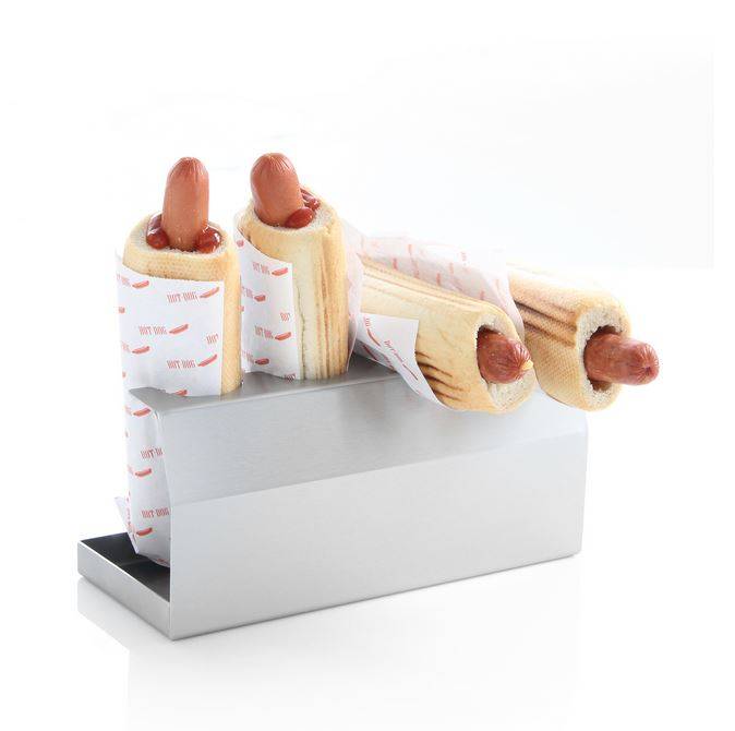 Hotdog standaard RVS - 2 Broodjes En Twee Flacons 0,70 ml