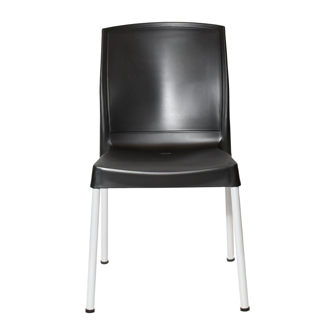 Chaises en polypropylène Bolero Elements noires (lot de 4)