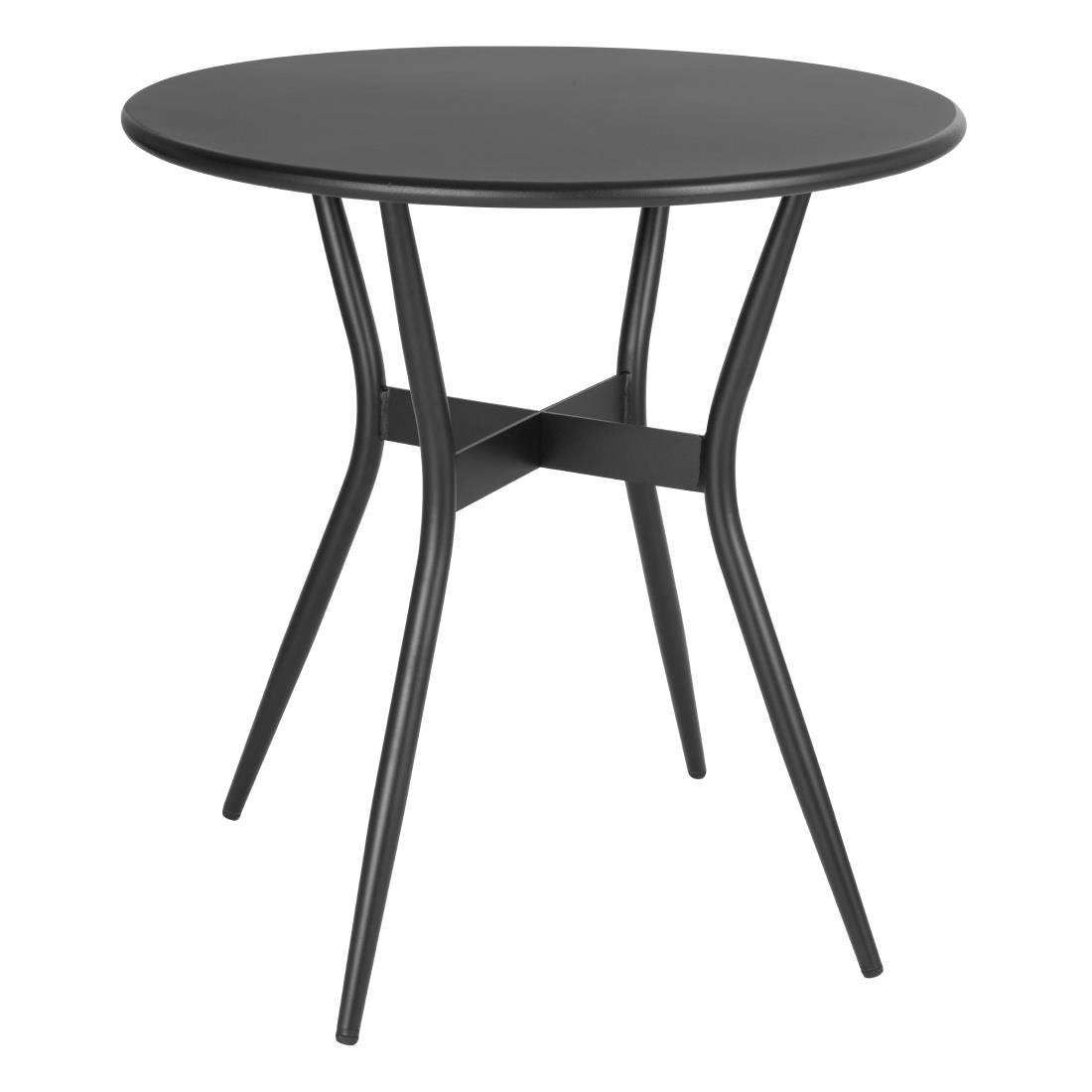 Bolero Santiago Outdoor-Tisch Schwarz 690mm
