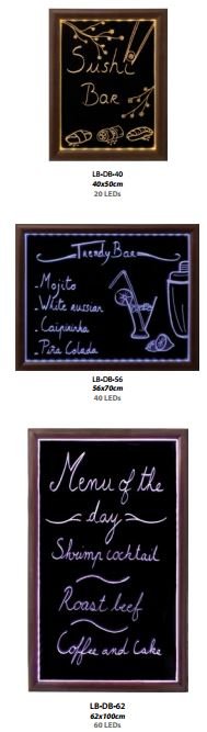 Krijtbord met LED-verlichting - 62 x 100 cm - Incl. Krijtstift Krijtbord met LED-verlichting - 62 x 100 cm - Incl. Krijtstift