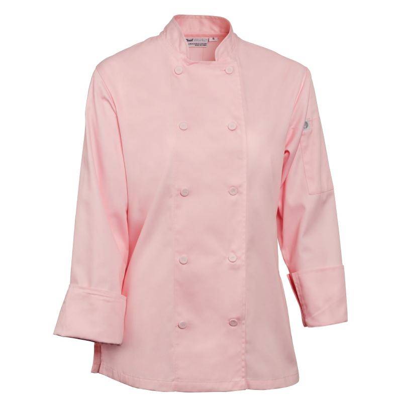 Veste Chef Femme - Marbella ChefWorks - Rose - Disponibles En 5 Tailles