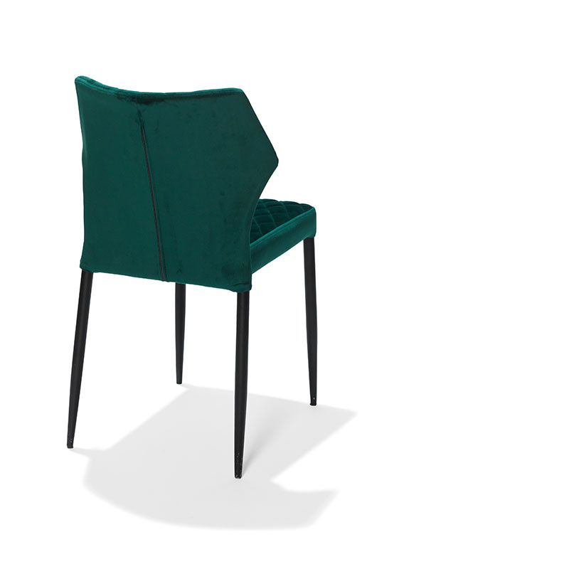 Louis chaise empilable, Vert, revêtement en velours, ignifuge, 49x57,5x81,5cm (BxTxH), 52002