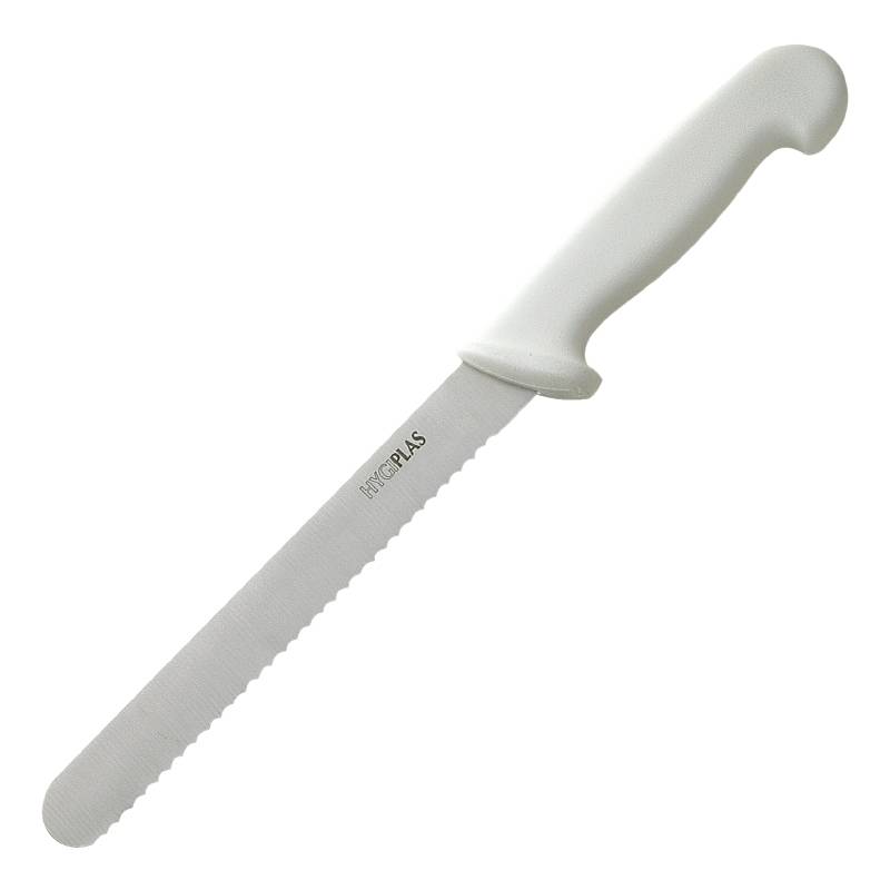 Couteau à Pain Hygiplas - Manche Blanche - 205mm