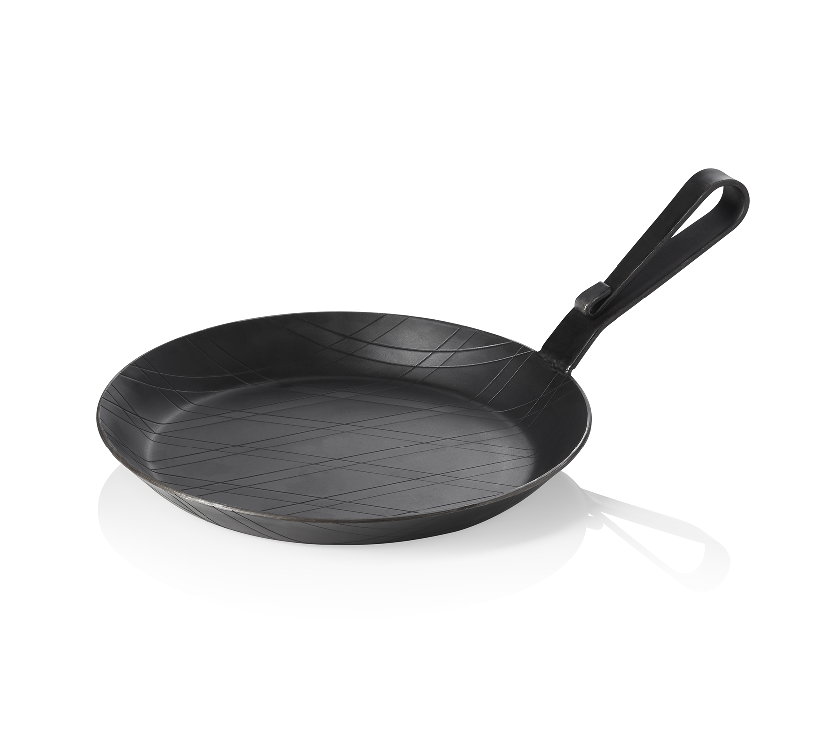 Braad-/serveerpan IRON PAN 22, met gebogen haaksteel, Ø 24 cm, ijzer