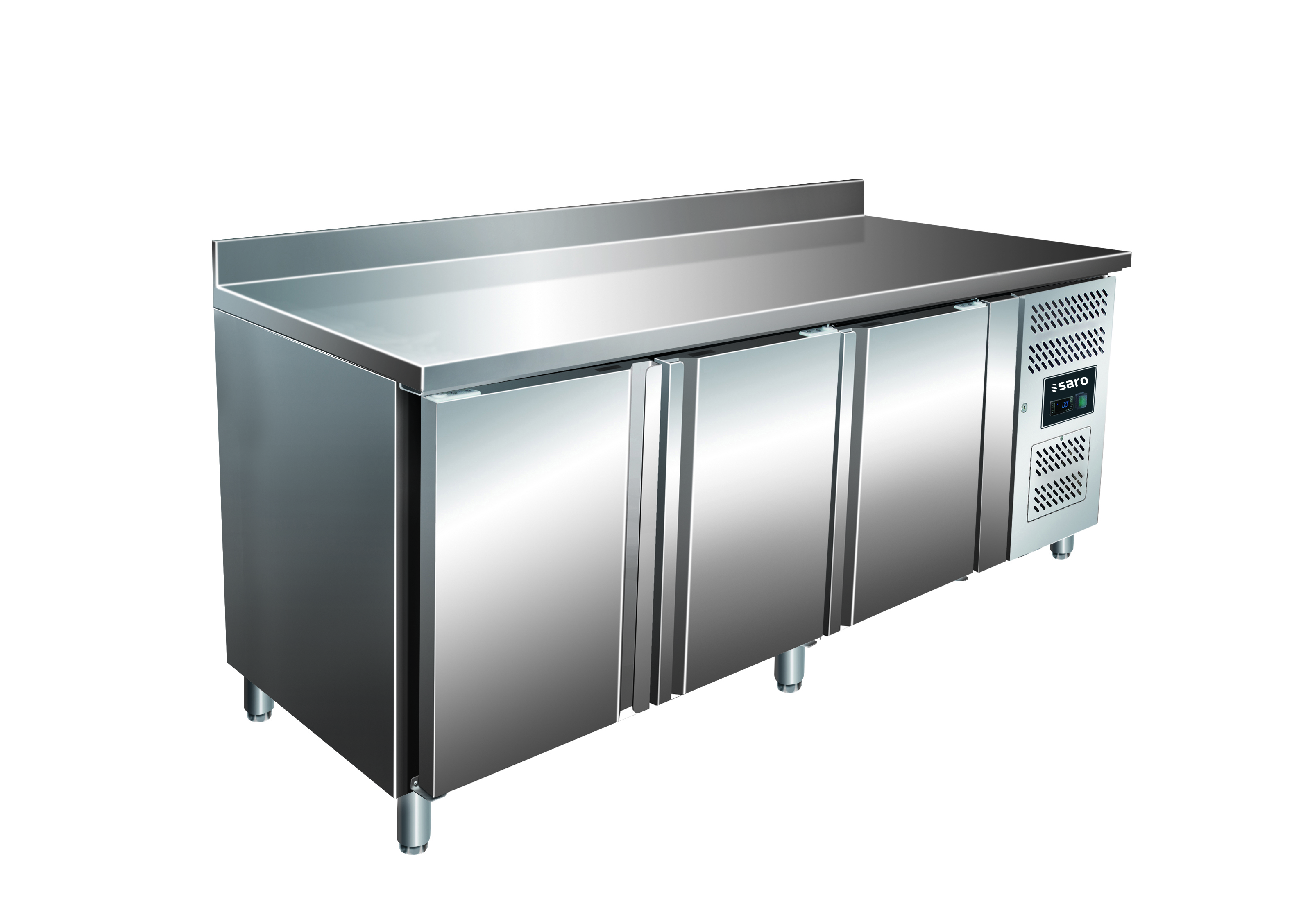 Table réfrigérée SARO, 3 portes + rebord, KYLIA 3200 TN