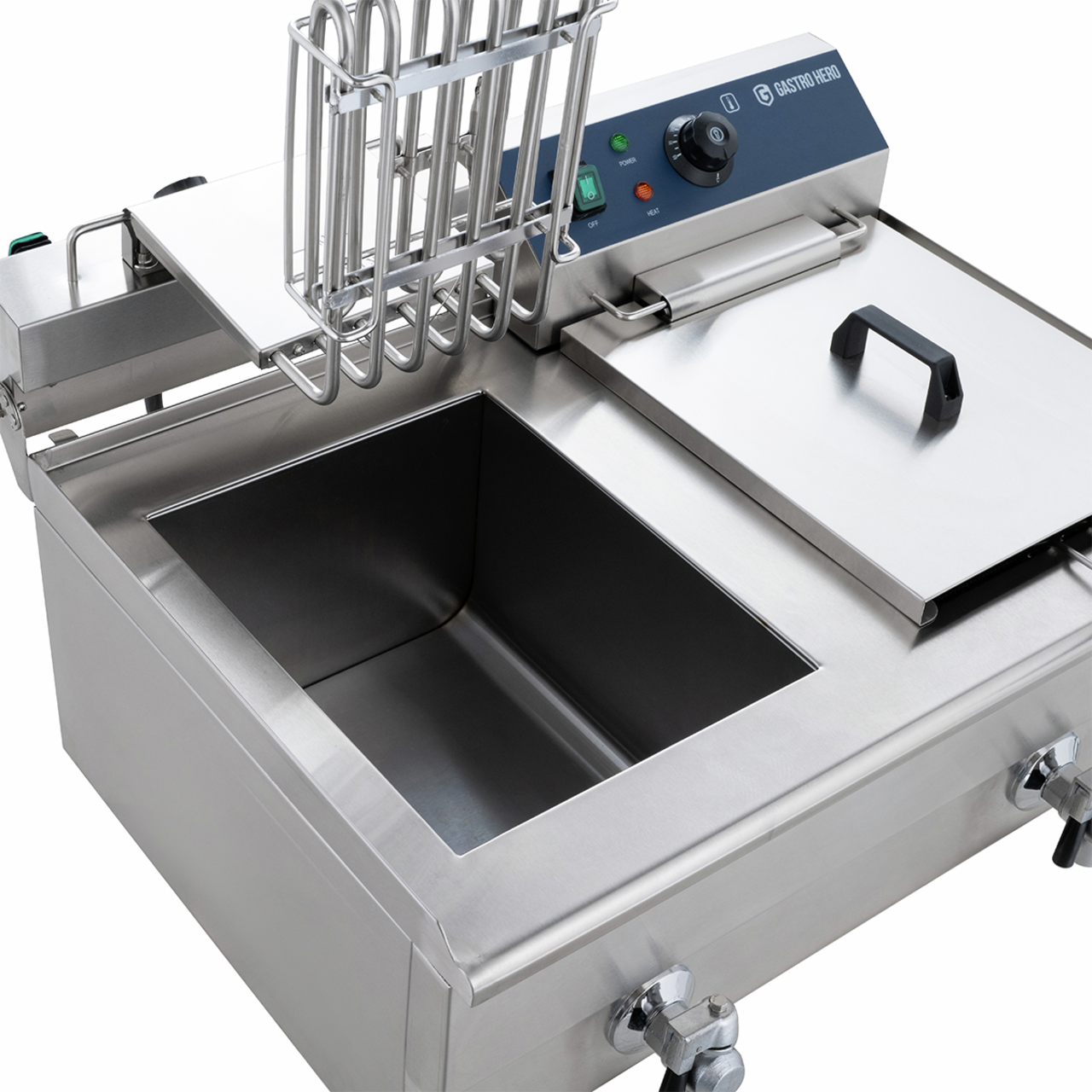 Elektrische dubbele friteuse ECO 13+13 liter met aftapkraan, 2x 5000 W, 400 V