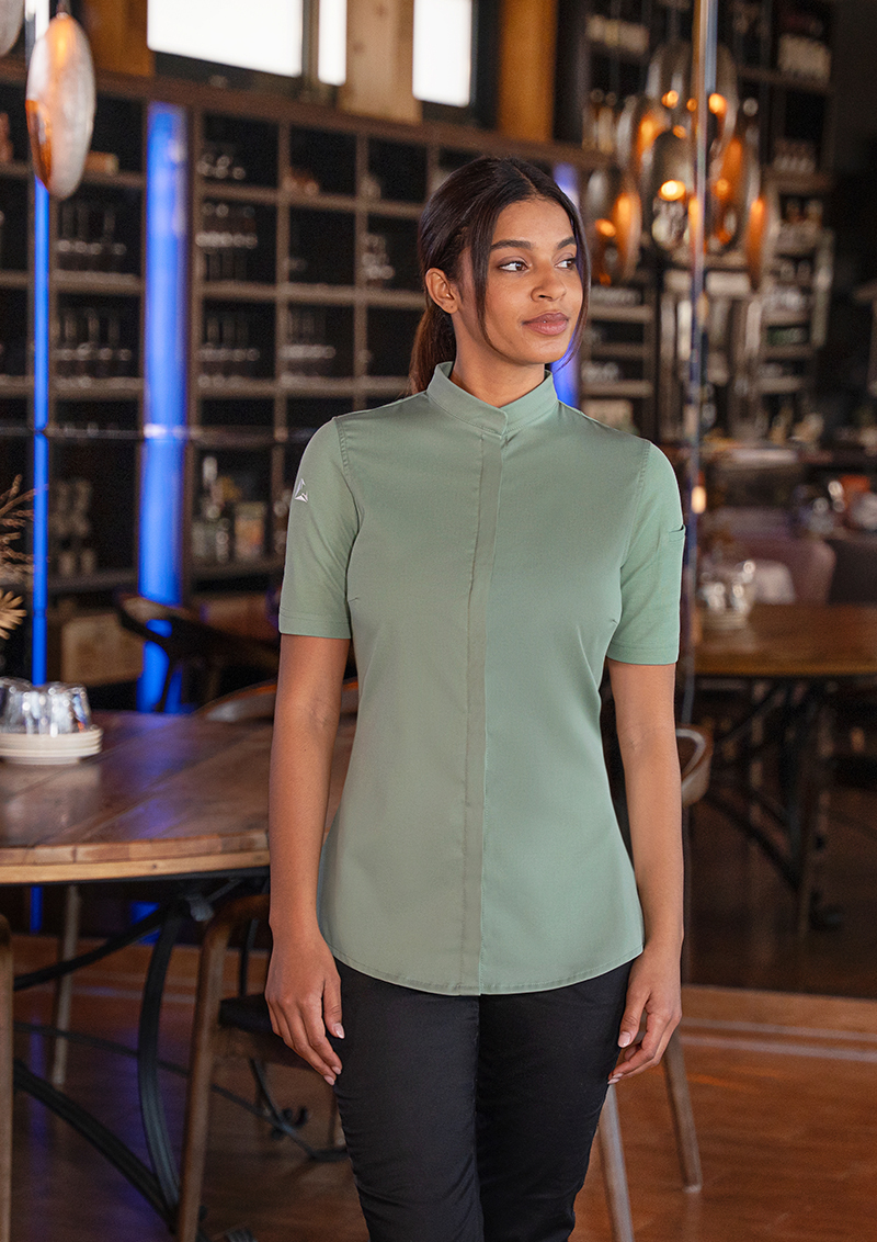 Koksbuis Met Korte Mouwen Voor Dames Diamond Cut Avantgarde - Pastelgroen - 34