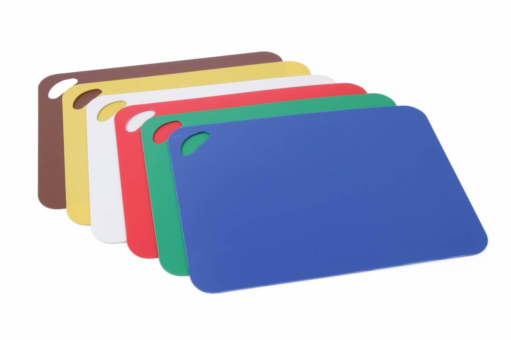 Snijplaten Set 6-delig | Wit, Rood, Groen, Blauw, Geel, Bruin | 290x380mm
