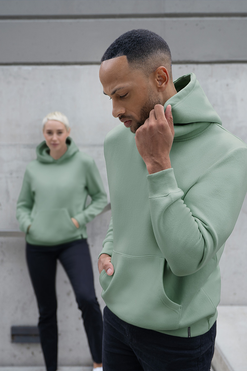 Hoodie de travail pour femme Soft-Face, en matière durable - Vert Pistache - L
