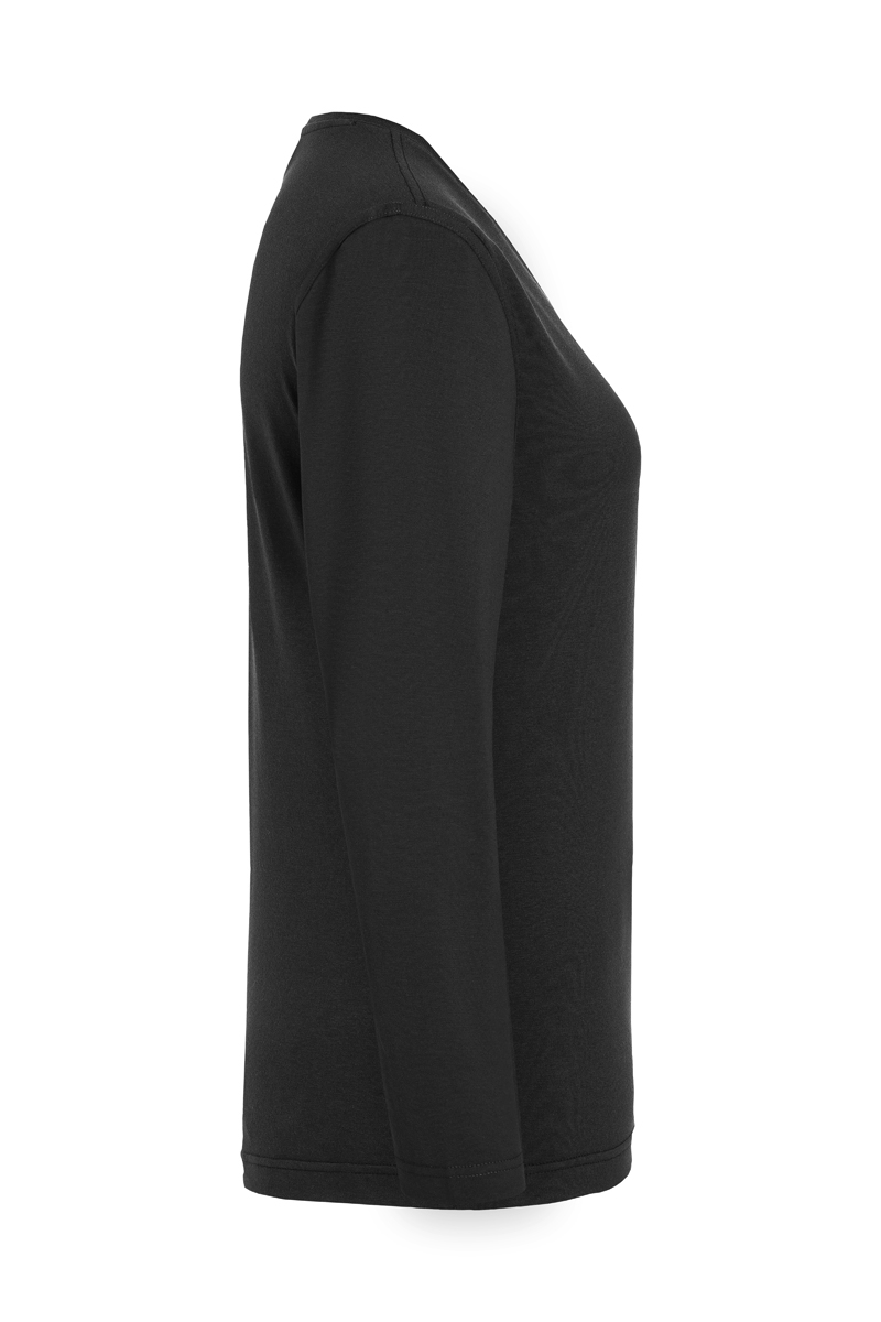 Langarm Damen Workwear Shirt Casual-Flair - Schwarz - L