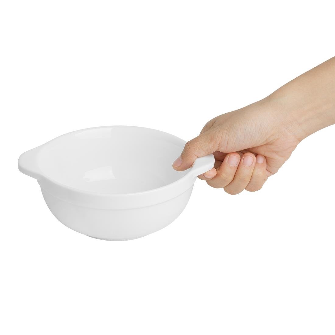 Olympia Whiteware Schüsseln mit Ohren 640ml (4 Stück)