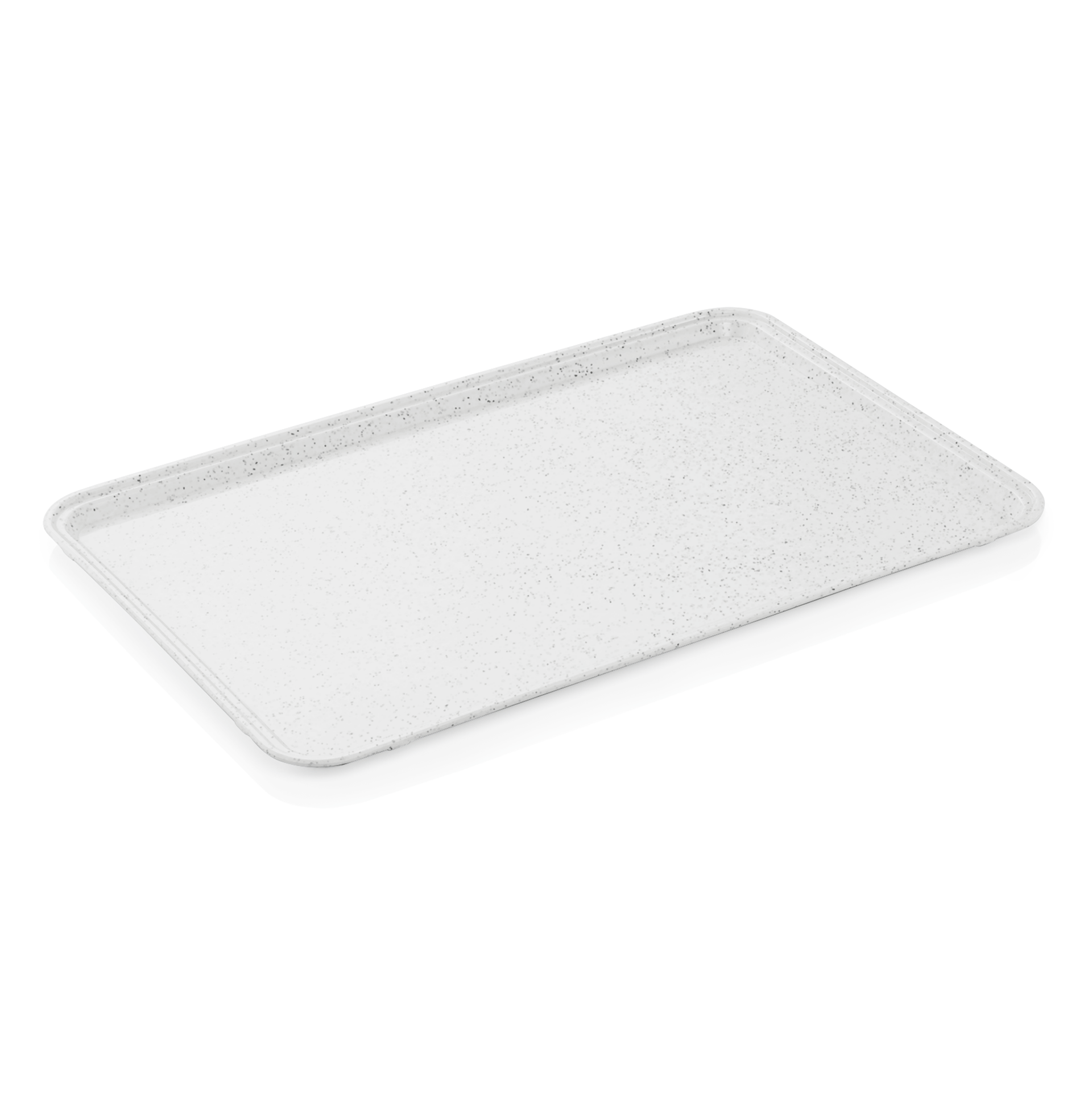 Plateau TRAY 97, 53 × 37 cm, gris clair, tissu en fibres de polyester