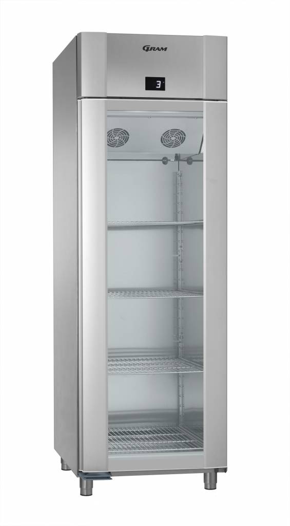 Display Kühlschrank Edelstahl/Alu | Gram ECO PLUS KG 70 CAG L2 4N | 477L | 700x905x2125(h)mm
