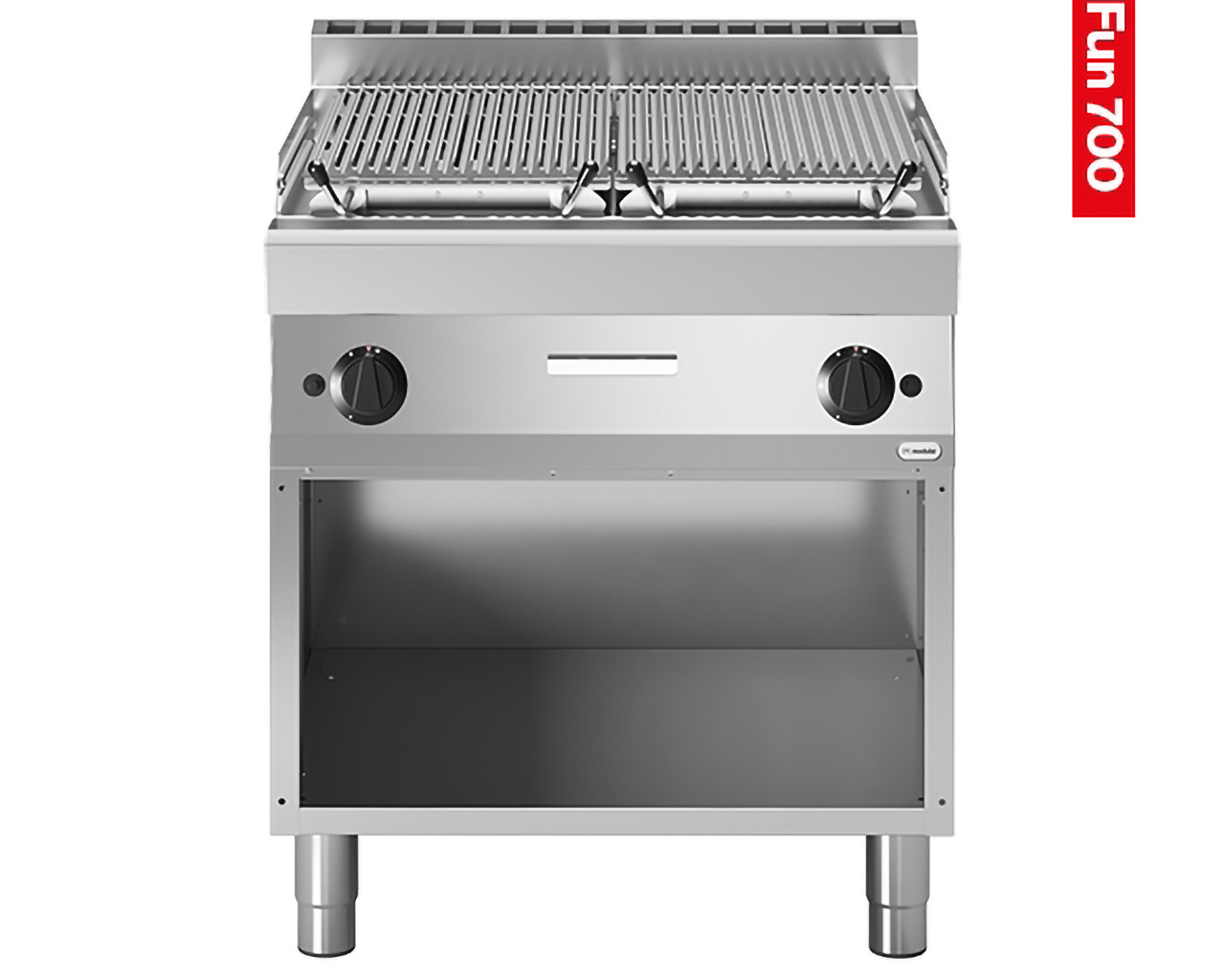 Grill pierre de lave Modulaire - 2 zones - Propane - 80x70x99cm
