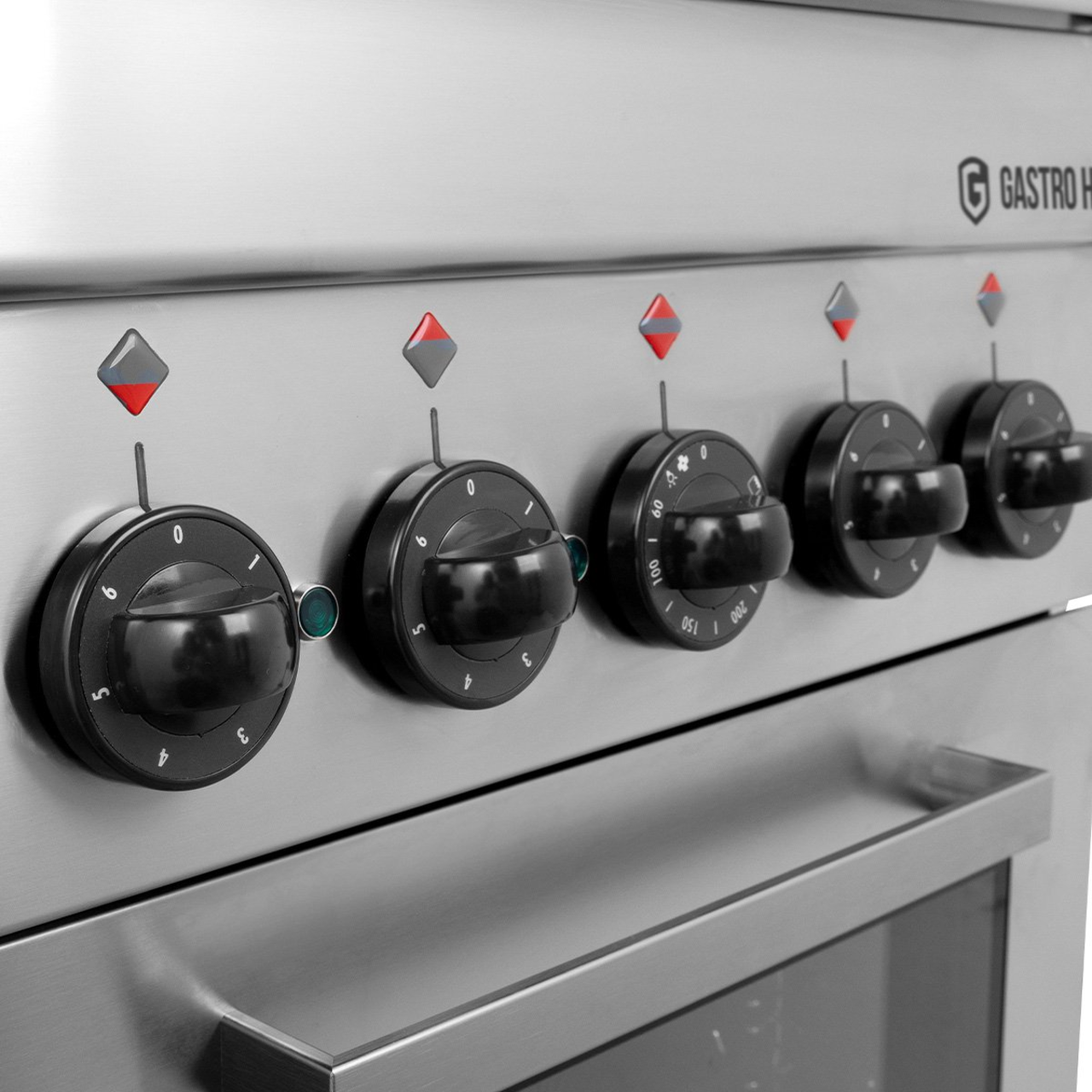 Elektrisch fornuis Serie 600 - 60/60 met elektrische oven en elektrische grill - 4 kookplaten - 12,5 kW
