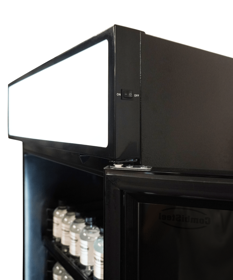 Réfrigérateur 1 Porte En Verre Noir Avec Canopy Sve-450 Blc