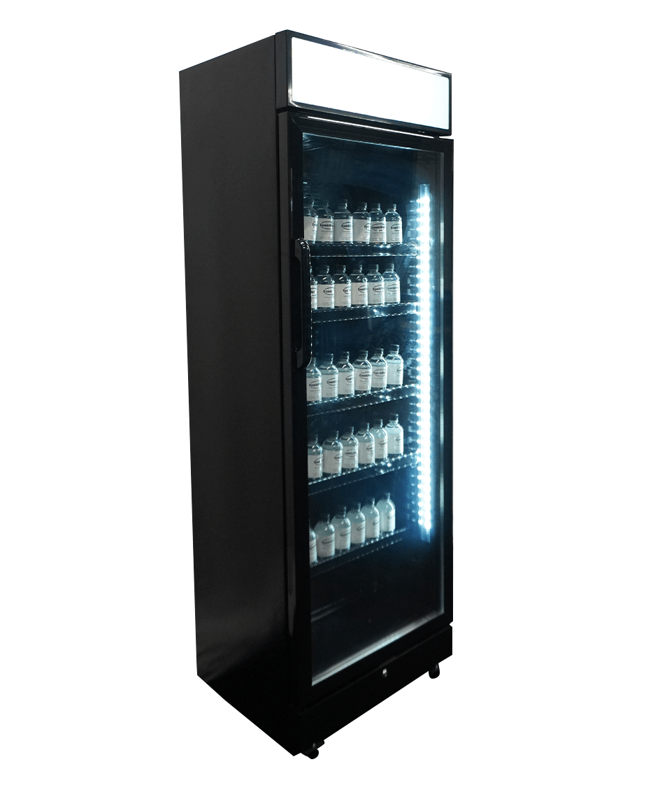 Réfrigérateur 1 Porte En Verre Noir Avec Canopy Sve-450 Blc