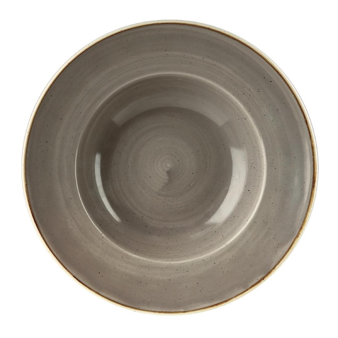 Churchill Stonecast Grey kom met brede rand Medium 23.88 cm pak van 12