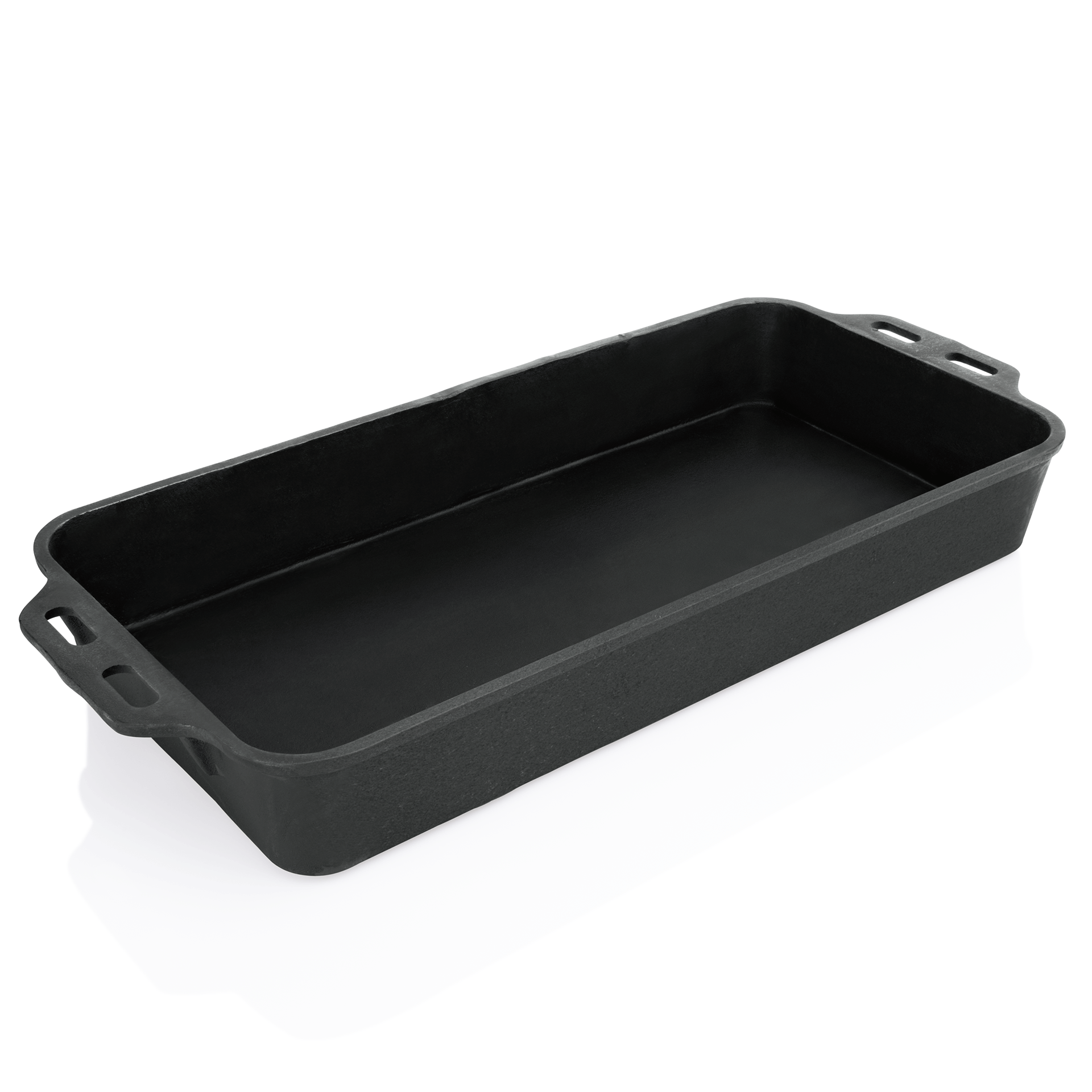 braadpan met twee gegoten zijgrepen, 71 x 34,5 x 9,5 cm, gietijzer
