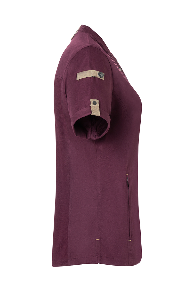 Koksbuis Met Korte Mouwen Voor Dames, Green-Generation, Gemaakt Van Duurzaam Materiaal - Aubergine - 36