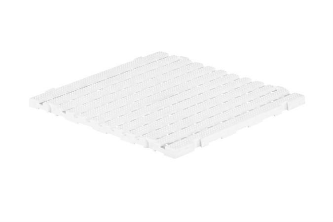 Anti-Rutsch Bodenfliese Eckig Gastro-Plus | 60x60x3cm | Weiß