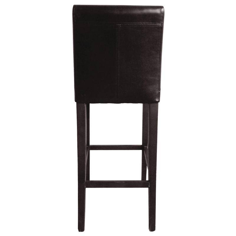 Barhocker | Rückenlehne | Sitzhöhe: 76cm | Kunstleder/Birkenholz | Erhältlich in 2 Farben
