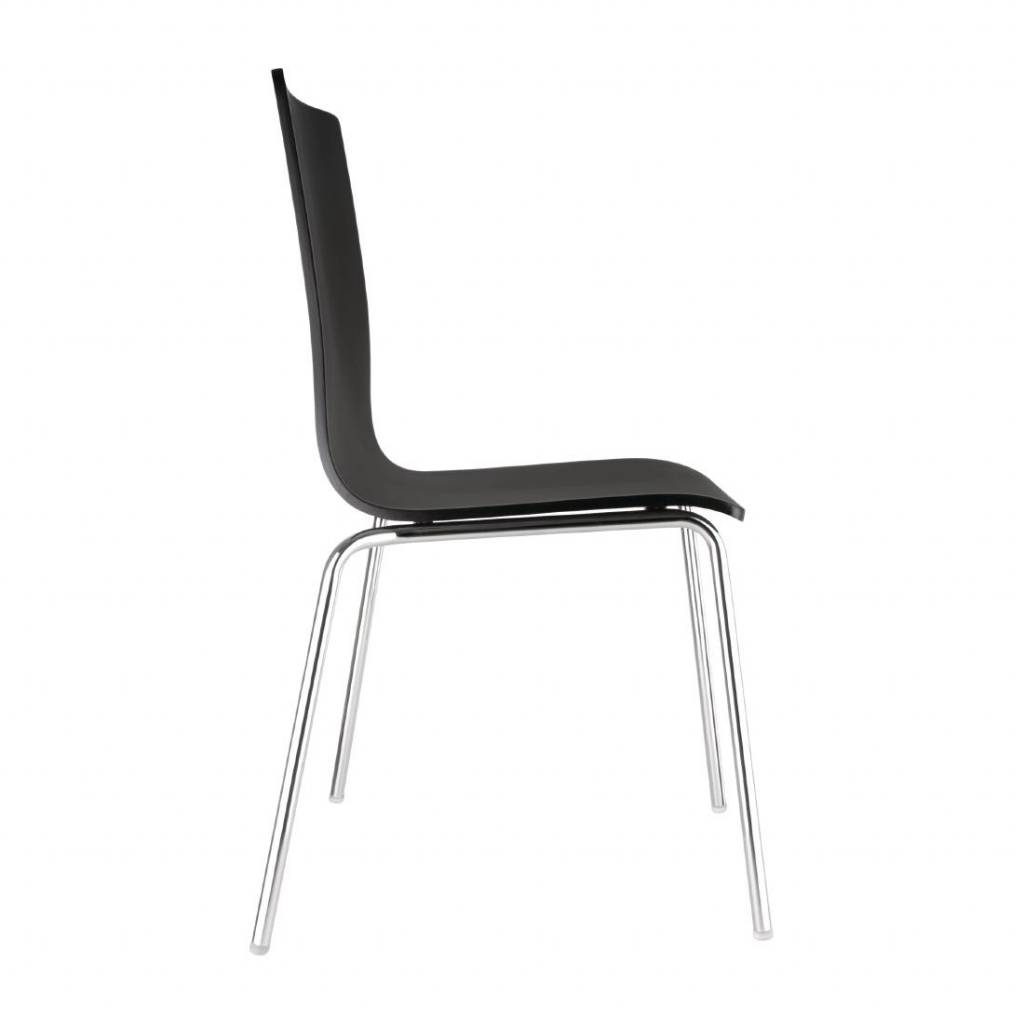Esszimmerstühle | 4 Stück | Sitzhöhe: 46cm | Buchenfurnier/Stahl | Erhältlich in 4 Farben