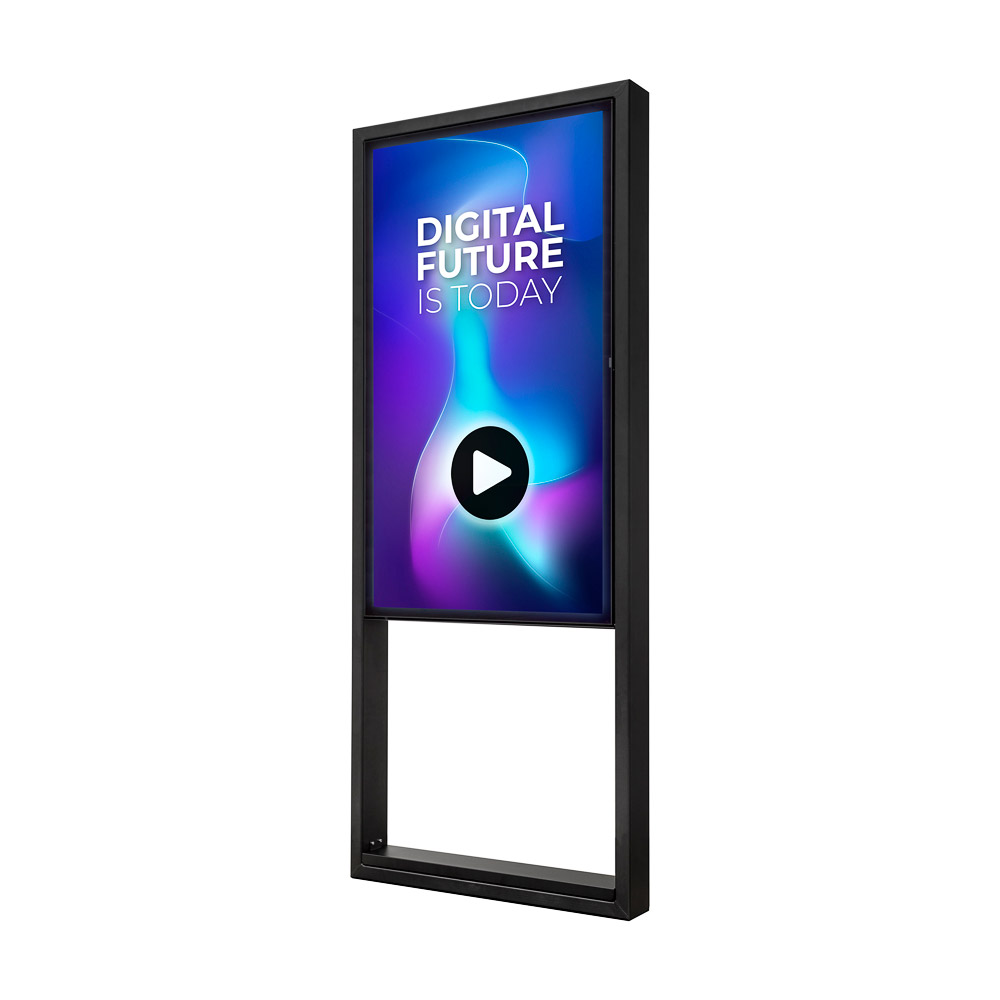 Conception de totem numérique extérieur - Avec écran Samsung 55"