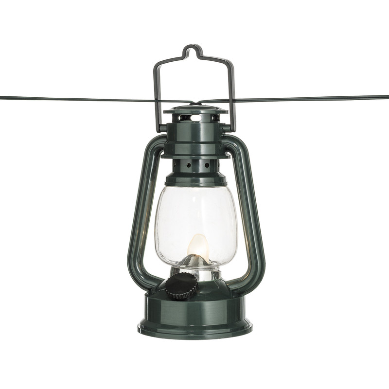 Cordon lumineux LED - 8x lanterne tempête scintillante - Longueur 7m