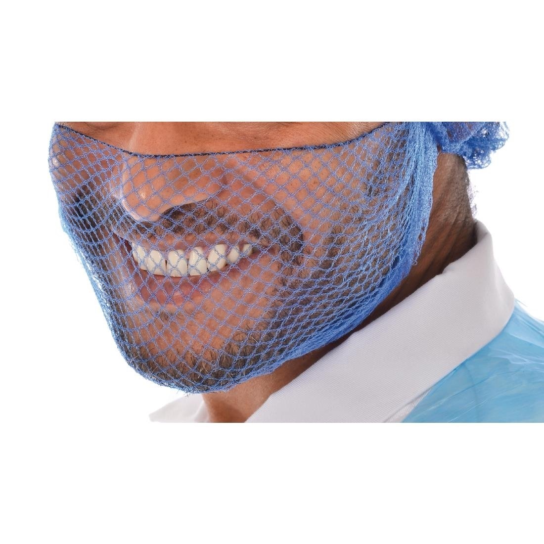 Bartnetz Polypropylen hellblau | 50 Stück in Spenderpackung