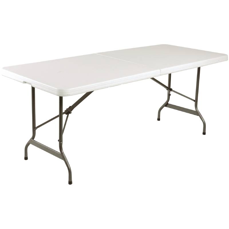 Table Blanche | Pliable au Centre | 1829x762x735(h)mm