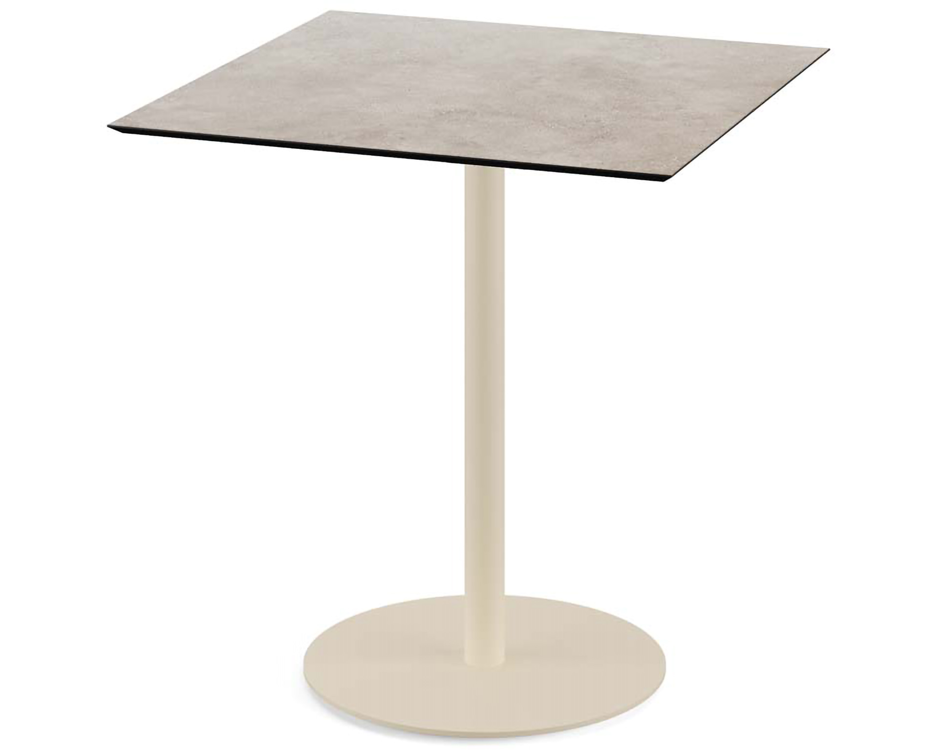 Urban terrastafel zand frame + Moonstone HPL tafelblad 70x70cm