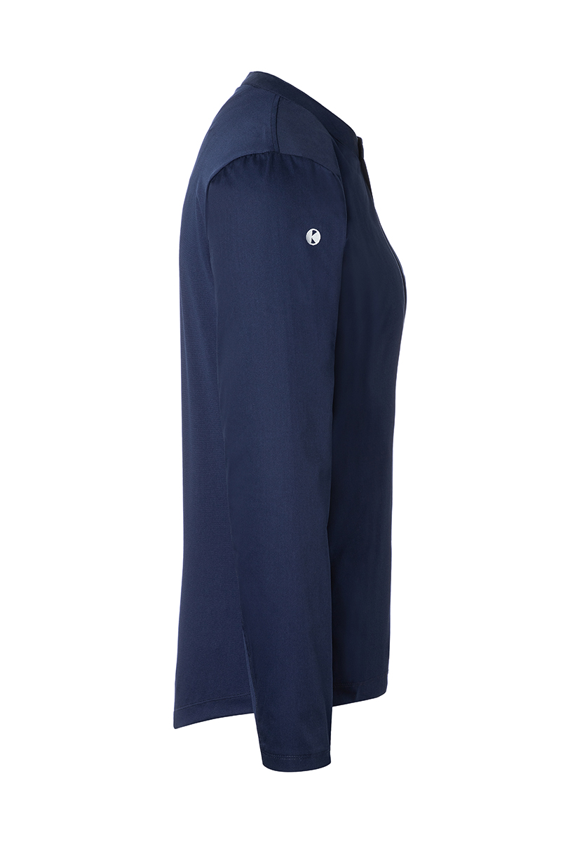 Dameswerkshirt Met Lange Mouwen - Marineblauw - Xs