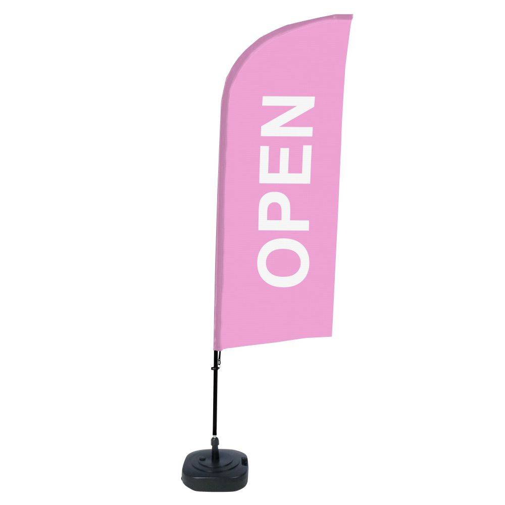 Strandflaggen-Komplettset offen rosa